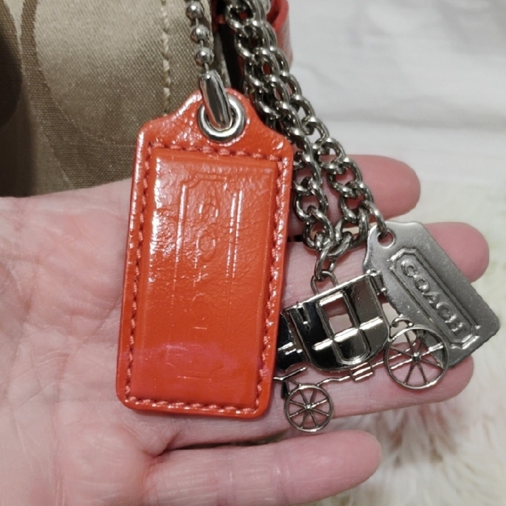 SALE! Auth Coach Vintage Tan/Orange Shoulder Bag & Matching Wallet Set - Picture 4 of 13